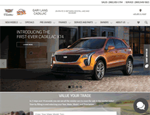 Tablet Screenshot of garylangcadillac.com